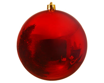 Pallina natale diametro 14cm, rossa lucida Kaemingk