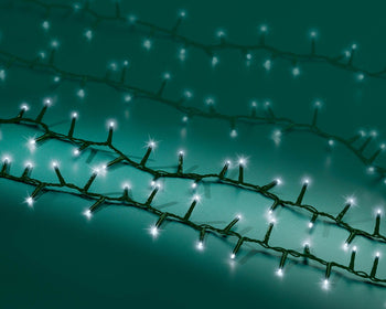 Luci led natalizie 870cm con 350 led a luce fredda 8 funzioni Kaemingk