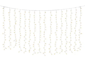 Tenda Luminosa Natalizia 320 LED Oro Caldo 200x200 cm con Effetto Flash e Timer IP44 Lumineo Kaemingk