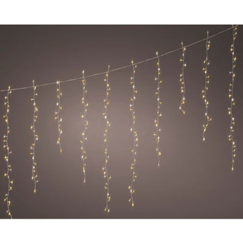 Tenda Luminosa "Icicle" di Natale a LED 375x60cm Luce Mista Warm White + Classic White | Kaemingk