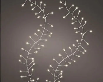 Catena Luci Micro LED Natalizie 600cm 8 Funzioni Cavo Argento Silver Luce Calda | Kaemingk