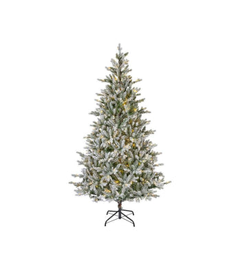 Albero di Natale Artificiale ALLISON LED H.180 cm Innevato 320 Luci LED Integrate Diametro 112 cm | Kaemingk