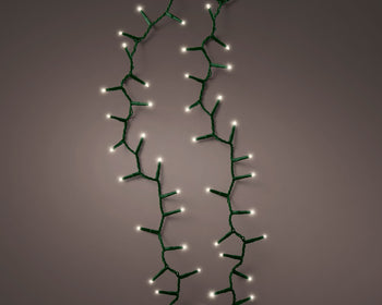 Catena Luminosa LED Professionale 3400cm (34 Metri) Colore Cavo Green (Verde) Luce Warm White (Bianco Caldo) con 8 Funzioni | Kaemingk