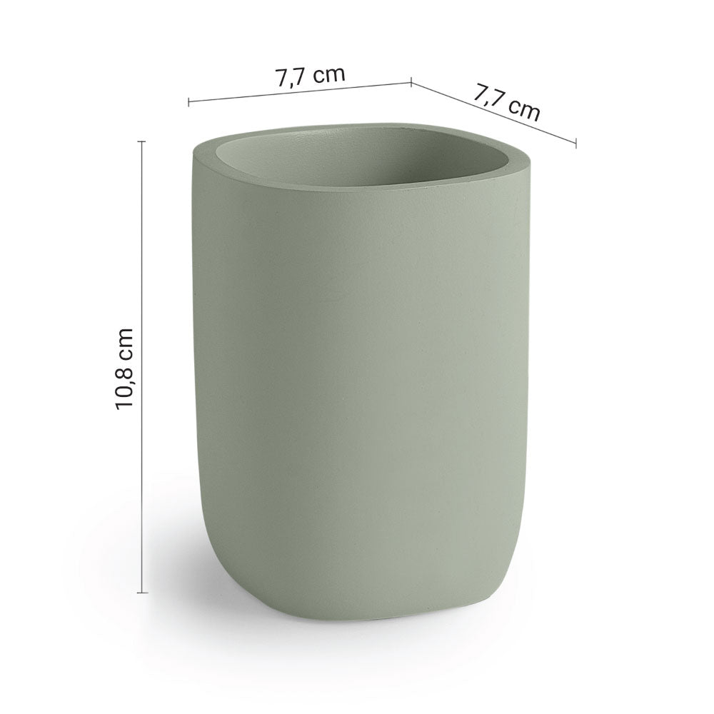 Porta spazzolini verde salvia Ylenia Gedy Porta spazzolini verde salvia Ylenia Gedy