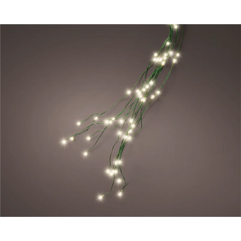Catena di Luci MICRO LED H.210 cm Colore Verde/Luce Calda (Warm White) per Uso Esterno (Outdoor) | Kaemingk