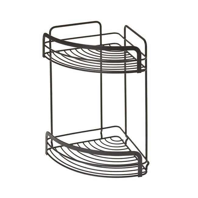 Portaoggetti doccia angolare 2 ripiani nero Gedy Portaoggetti doccia angolare 2 ripiani nero Gedy