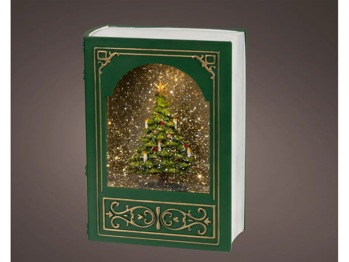 Libro Decorativo LED con Gioco d'Acqua Kaemingk – Decorazione Natalizia Luminosa con Effetto Scenografico