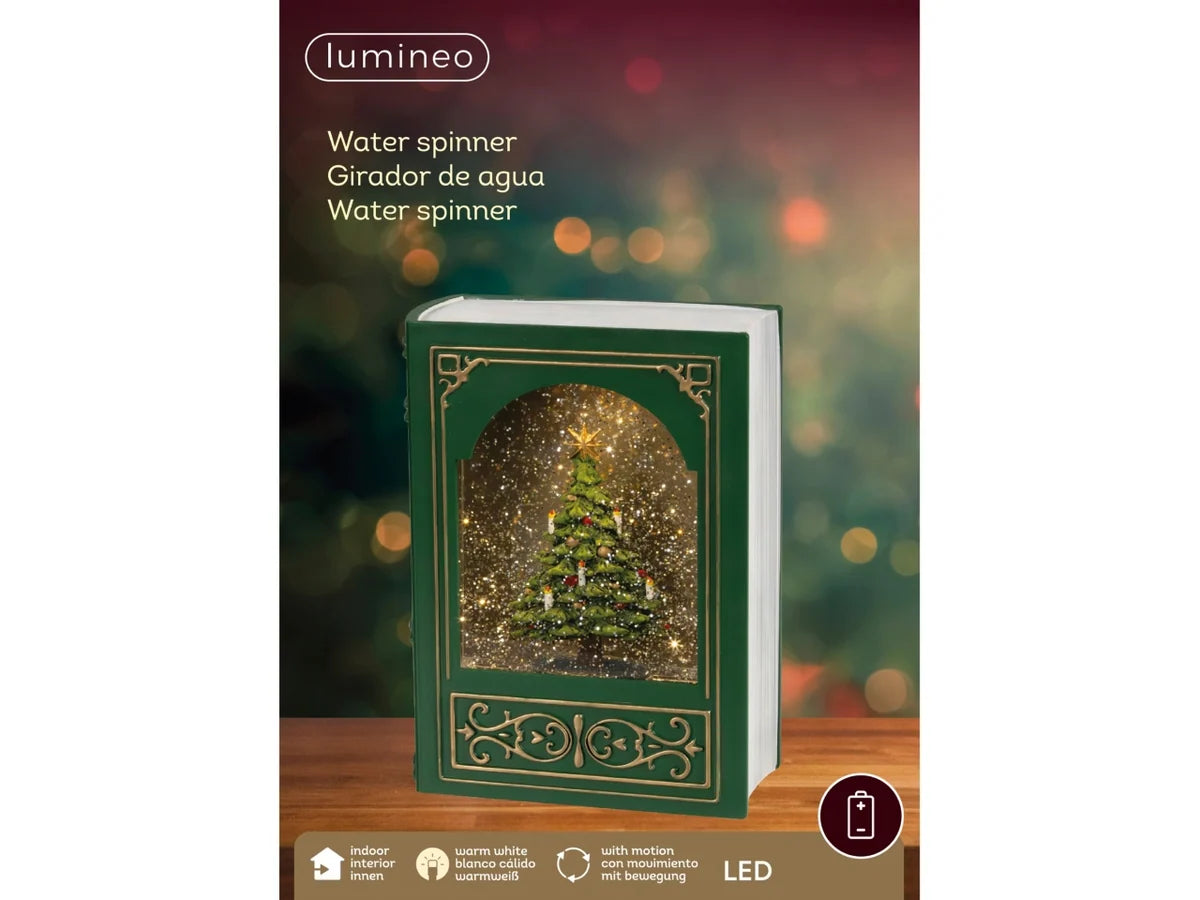 Libro Decorativo LED con Gioco d'Acqua Kaemingk – Decorazione Natalizia Luminosa con Effetto Scenografico
