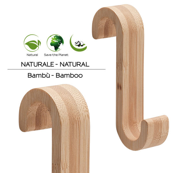 Appendi salviette da bagno bambù Merlino Gedy