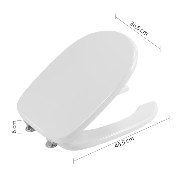 Sedile WC per disabili Rubino MDF bianco Gedy