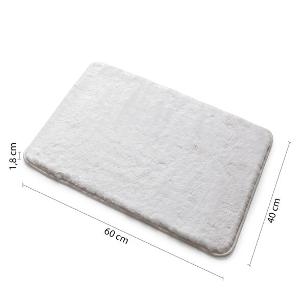 Tappeto da bagno Fuzzy 40x60 bianco Gedy
