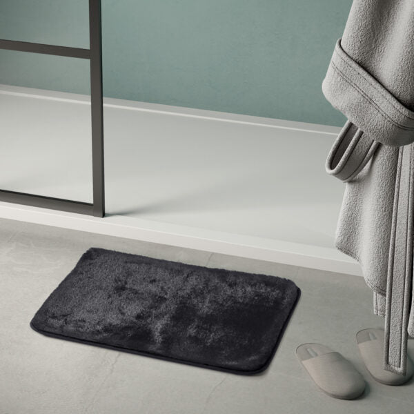 Tappeto da bagno Fuzzy 40x60 nero Gedy