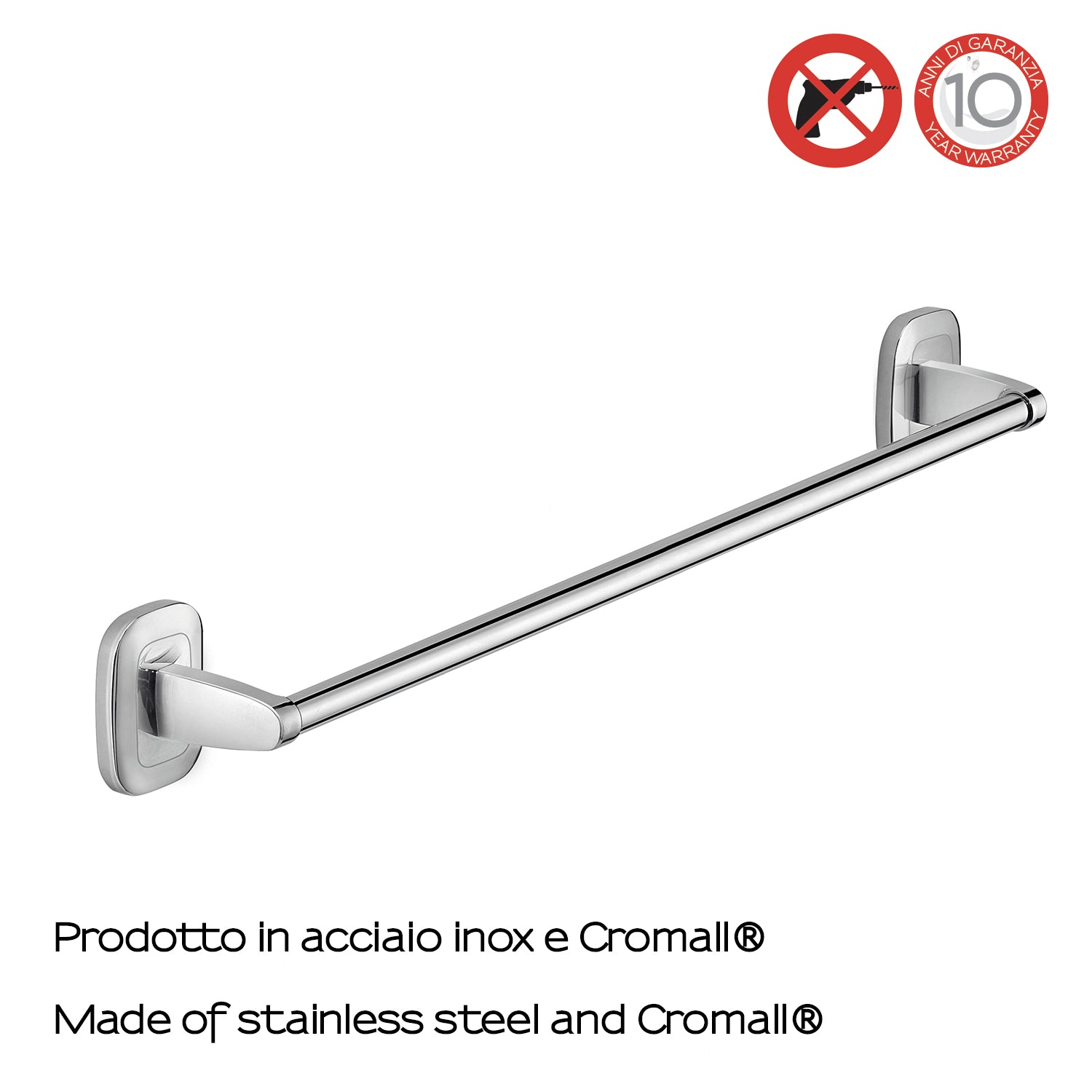 Porta salviette cromo 60 cm Everest Gedy