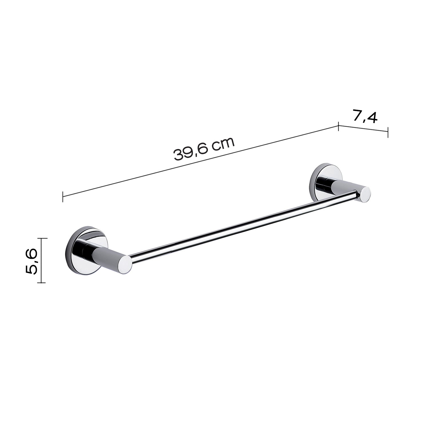 Porta salviette cromato 35 cm Felce Plus Gedy