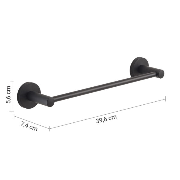 Portasalviette 35cm nero Felce Plus Gedy