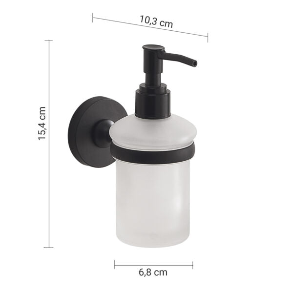 Porta sapone nero Felce Plus Gedy