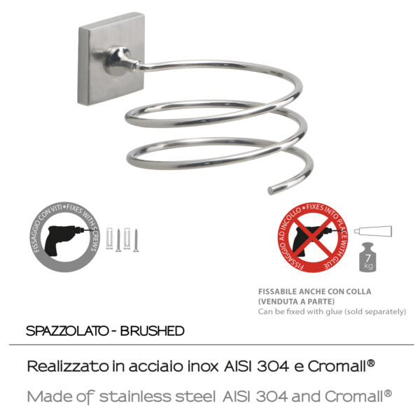 Porta phon spazzolato Fuji Gedy