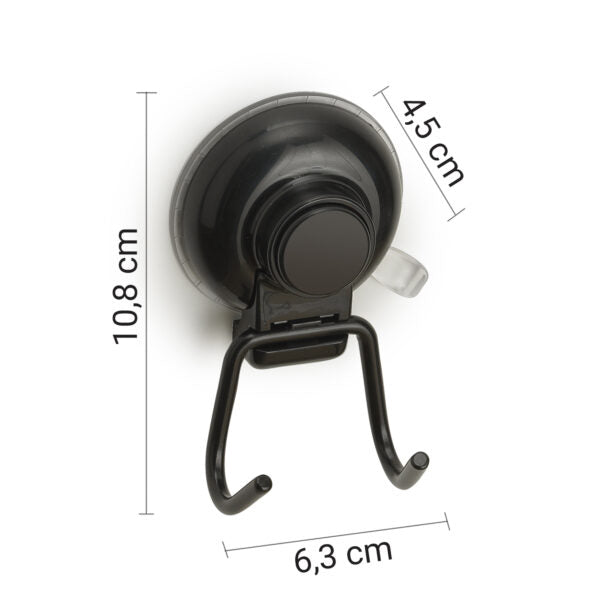 Appendiabiti a ventosa Hot nero Gedy