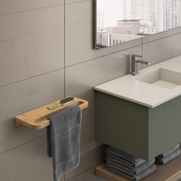 Mensola da bagno 40 cm naturale Himalaya Gedy