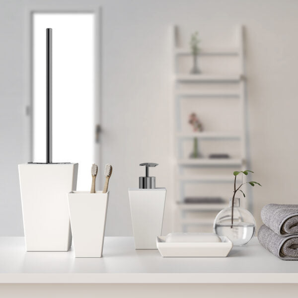 Porta spazzolini bianco Karima Gedy