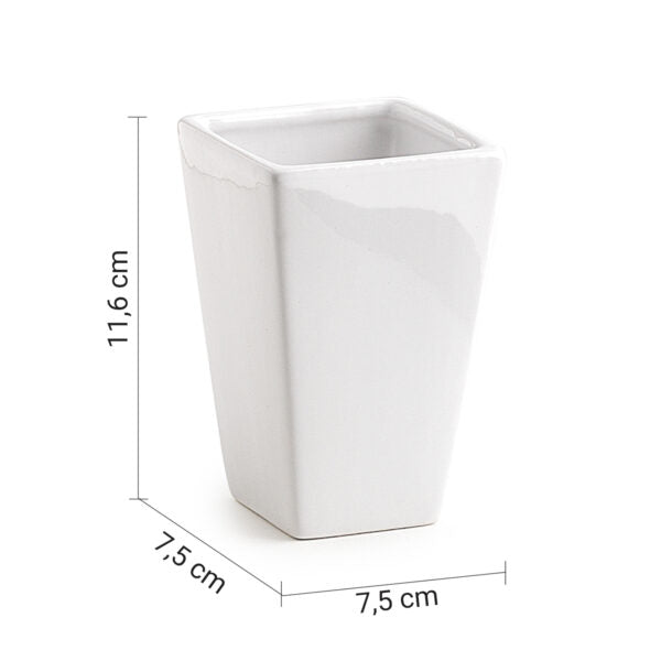 Porta spazzolini bianco Karima Gedy