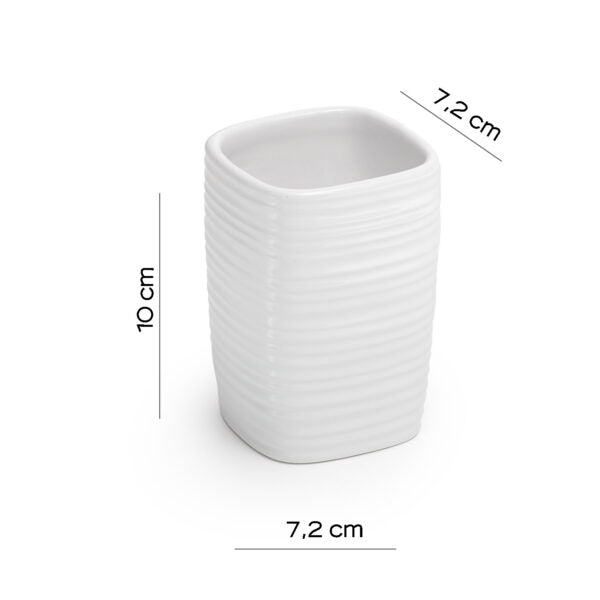 Porta spazzolini bianco Kelly Gedy