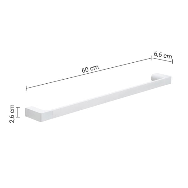 Portasalviette da bagno 60cm bianco Pirenei Gedy