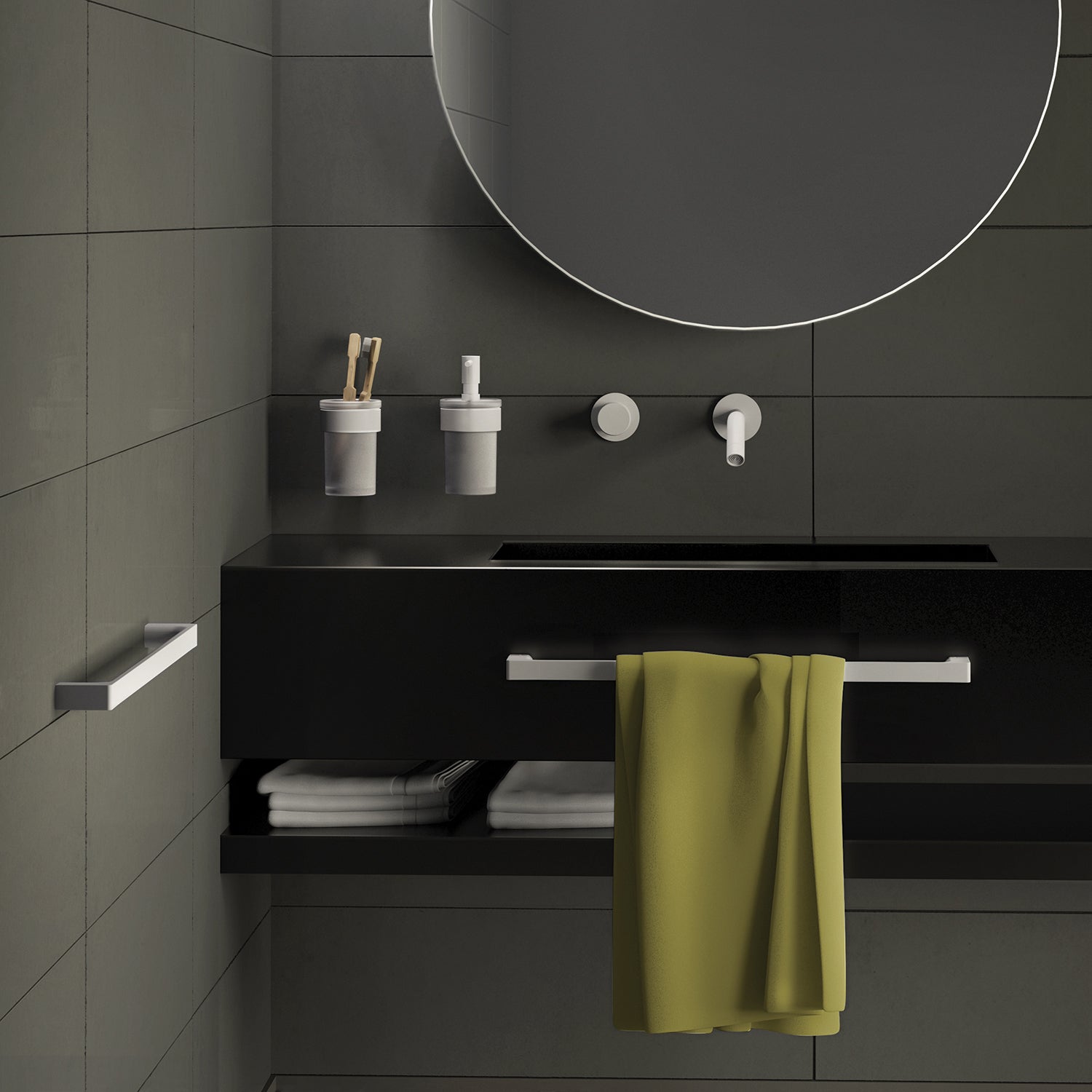 Portasalviette da bagno 60cm bianco Pirenei Gedy