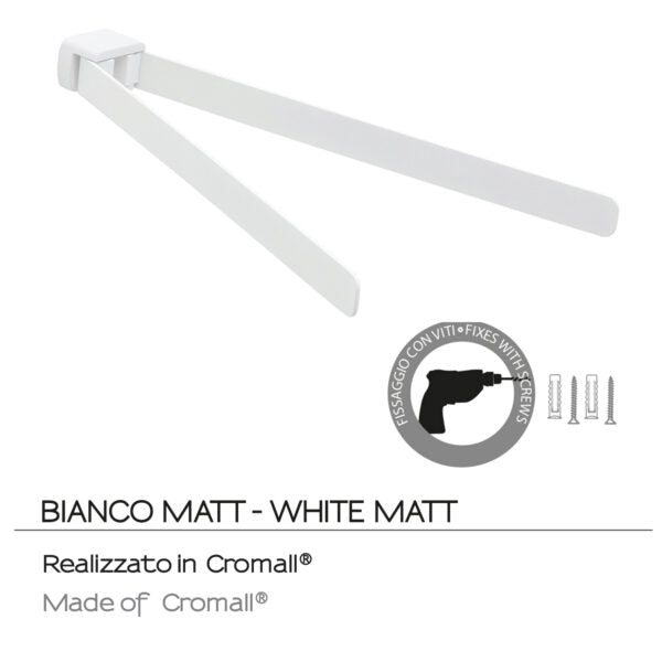 Portasalviette snodato bianco Pirenei Gedy