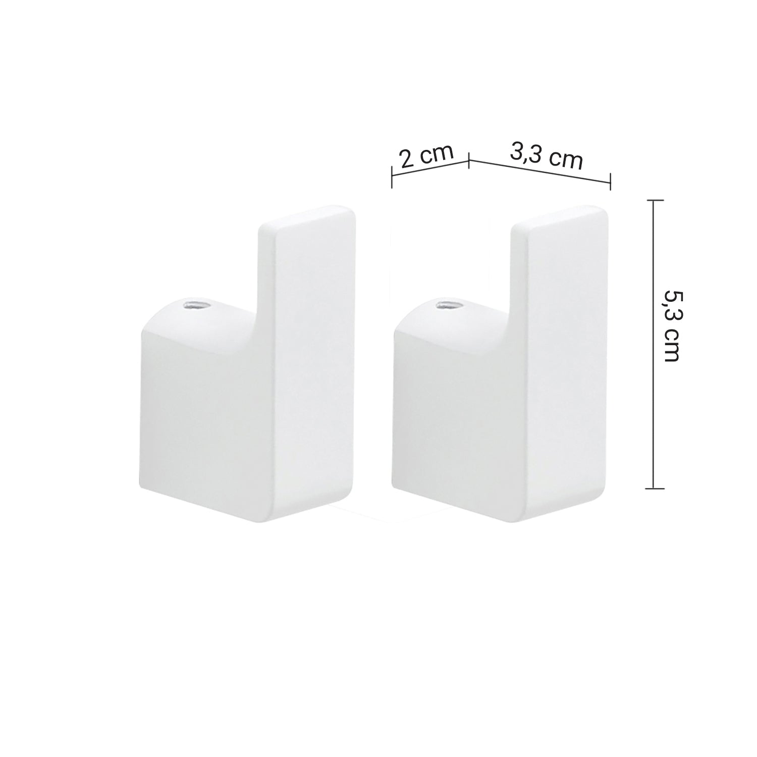 Set 2 pezzi appendiabiti da bagno bianco Pirenei Gedy