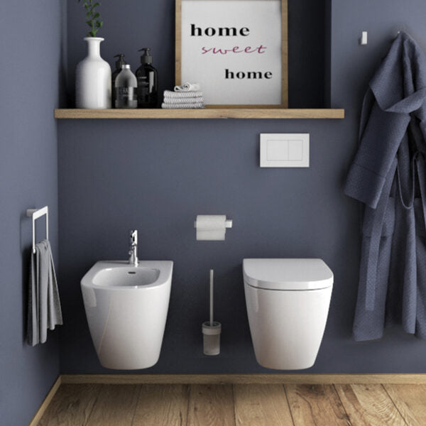 Set 2 pezzi appendiabiti da bagno bianco Pirenei Gedy