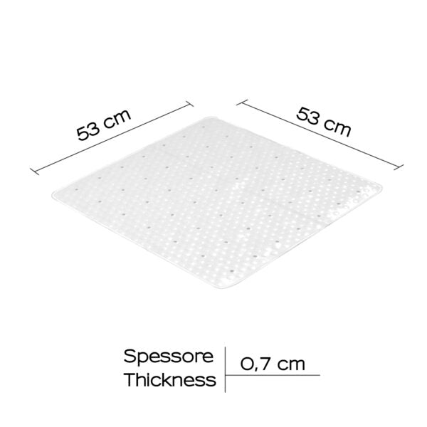 Tappeto per doccia Solid 53x53 bianco Gedy