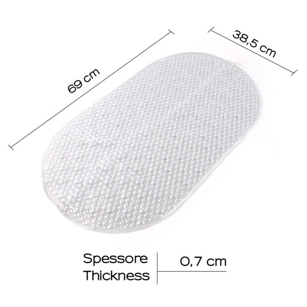 Tappeto per vasca Solid 69x38 trasparente Gedy