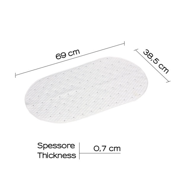 Tappeto per vasca Solid 69x38,5 bianco Gedy