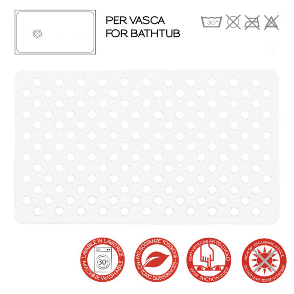 Tappeto per vasca Maim 60x38 bianco Gedy