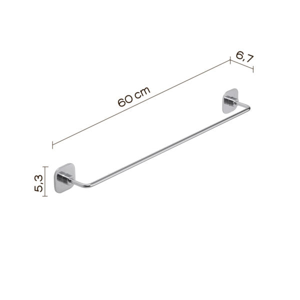 Porta salviette cromato 60 cm Teide Gedy