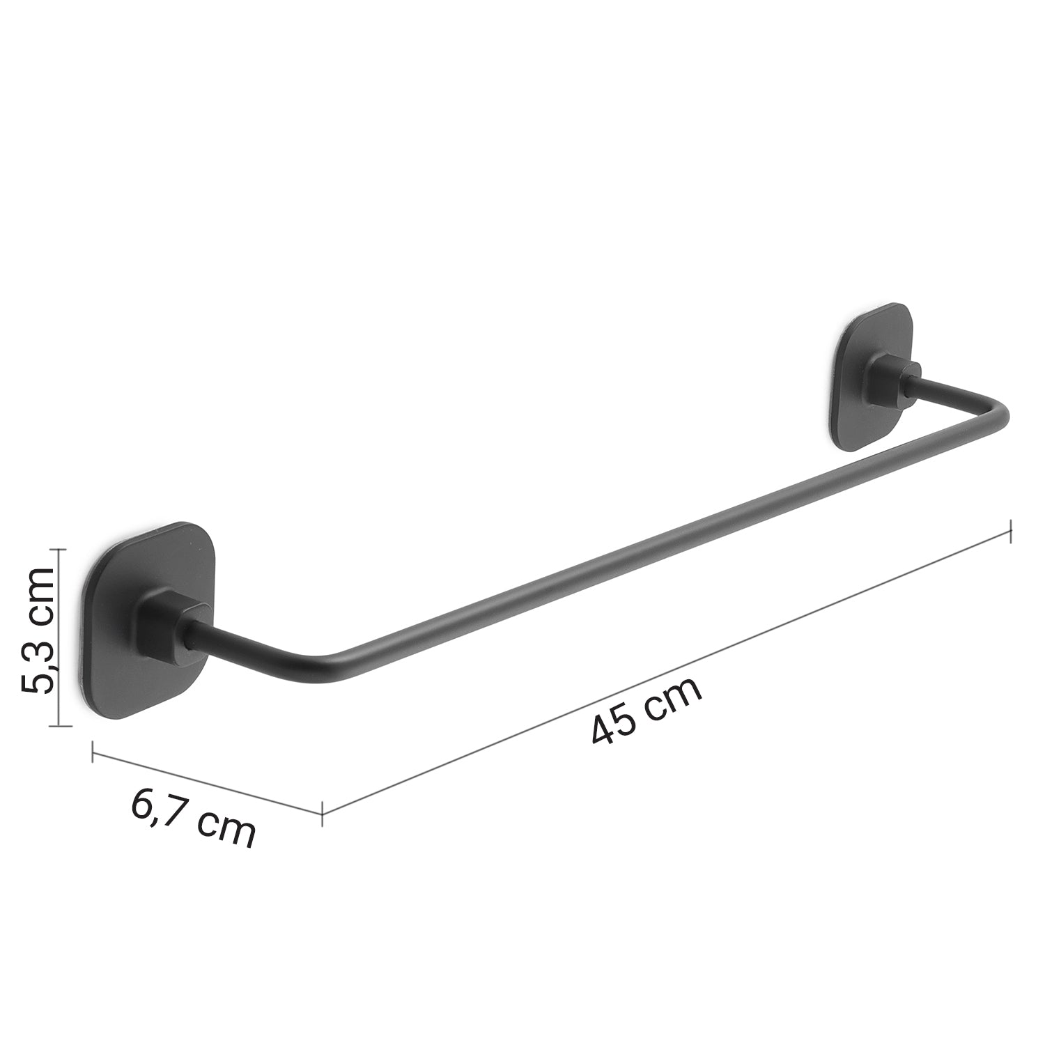 Portasalviette 45cm nero Teide Gedy