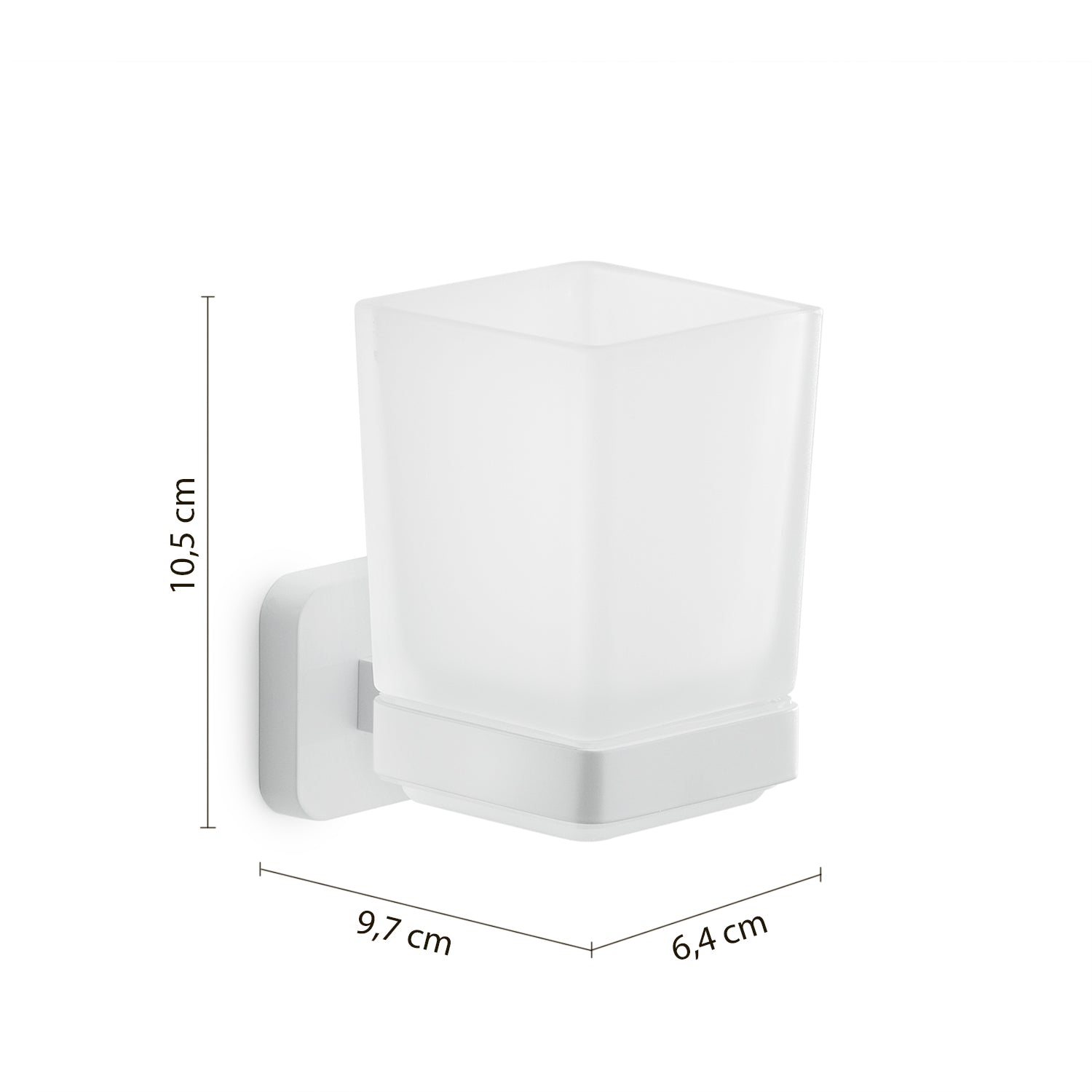 Porta spazzolini da bagno bianco Tonga Gedy