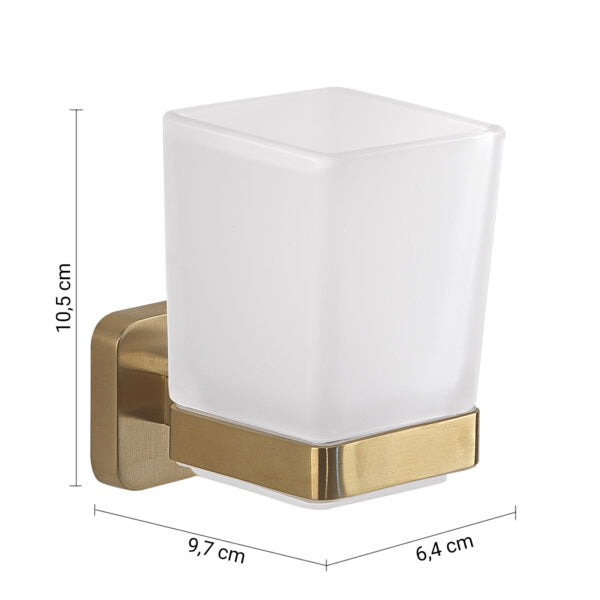 Porta spazzolini da bagno oro Tonga Gedy