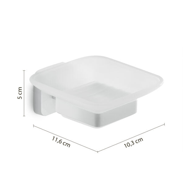 Porta sapone da bagno bianco Tonga Gedy