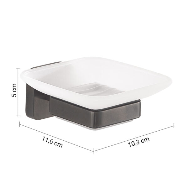 Porta sapone Gun Metal Tonga Gedy