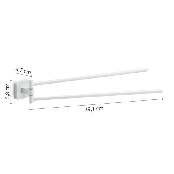 Portasalviette snodato bianco Tonga Gedy