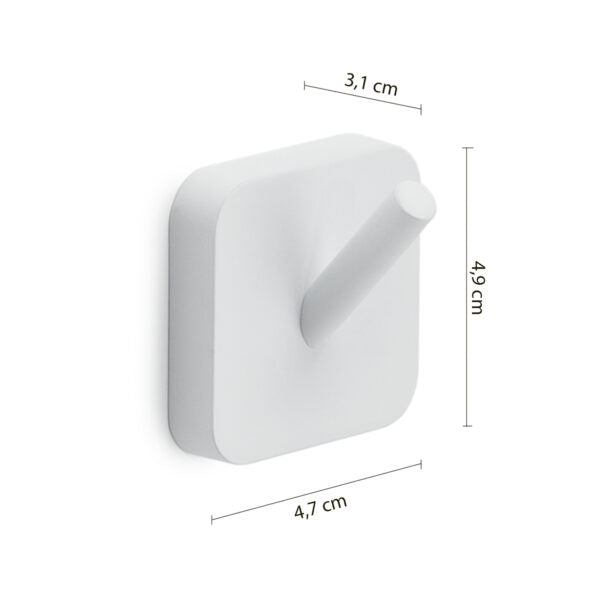 Set 2 appendiabiti da bagno bianco Tonga Gedy