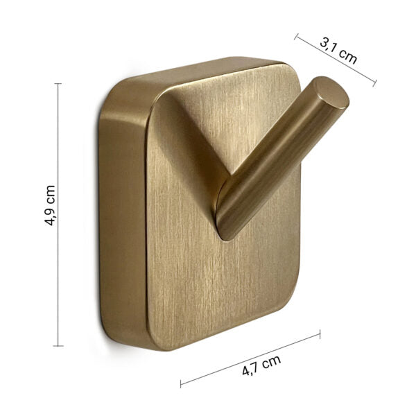 Set 2 appendiabiti da bagno oro Tonga Gedy