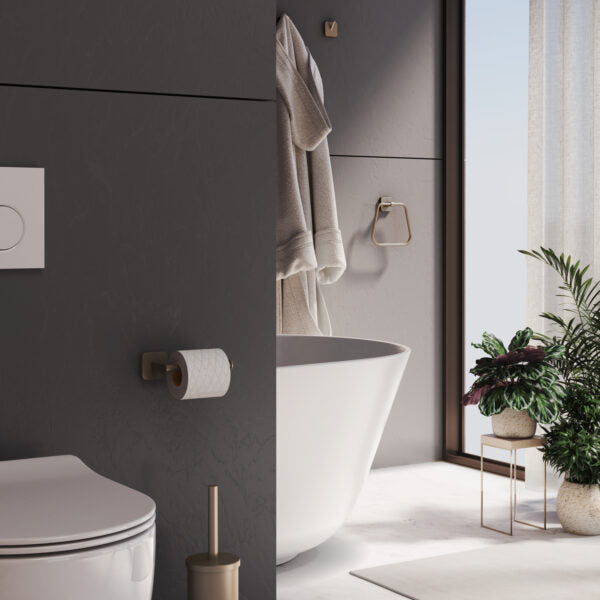 Set 2 appendiabiti da bagno oro Tonga Gedy