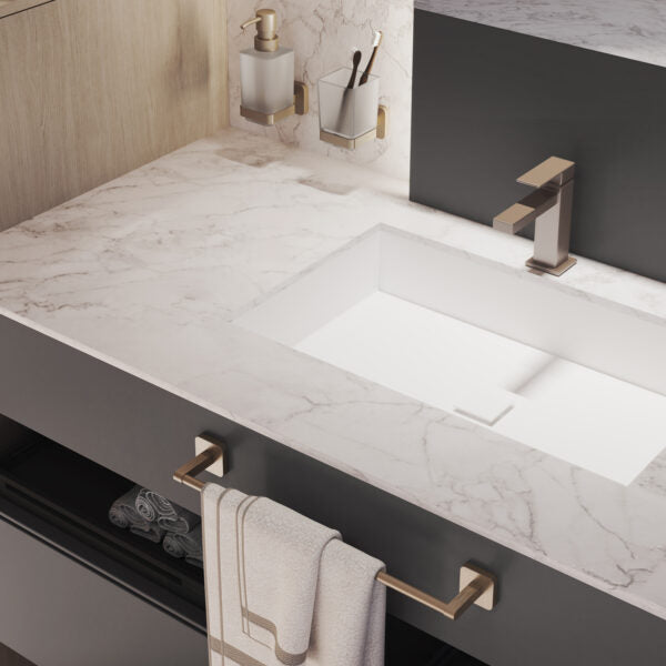 Set 2 appendiabiti da bagno oro Tonga Gedy