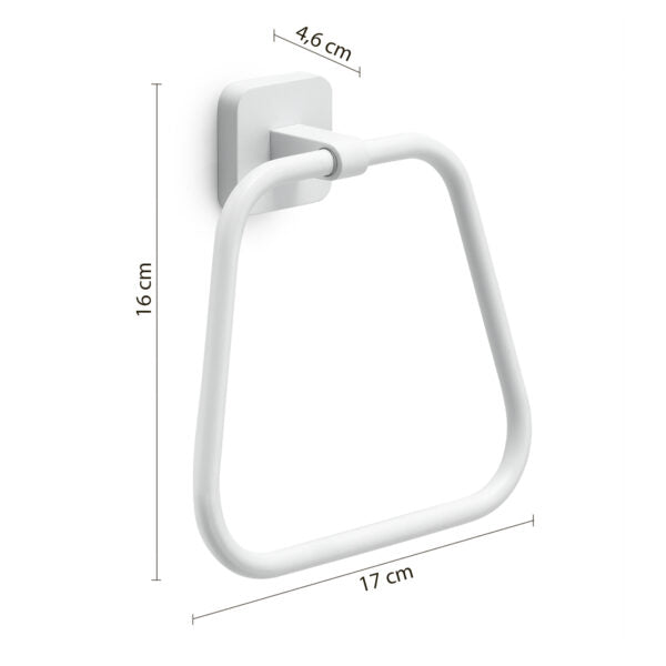 Anello portasalviette da bagno bianco Tonga Gedy