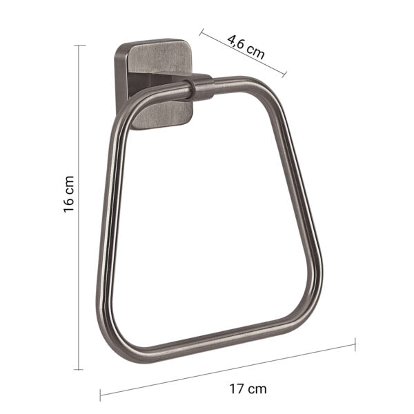 Portasalviette ad anello Gun Metal Tonga Gedy