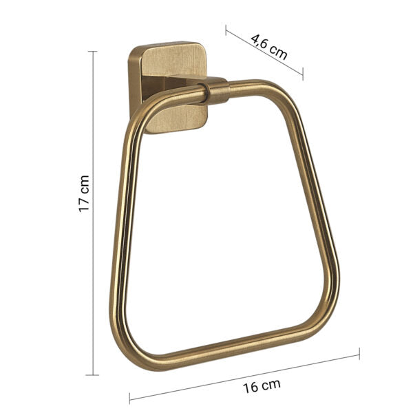 Anello portasalviette da bagno oro Tonga Gedy