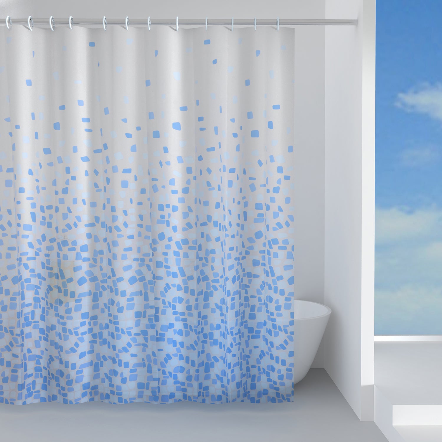 Tenda doccia in PEVA Frammenti 180x200 Gedy